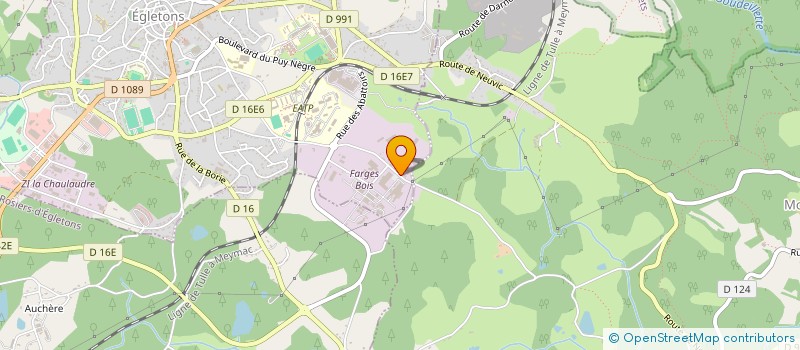 localisation de l'entreprise LOU FUSTIERS  ROSIERS D'EGLETONS