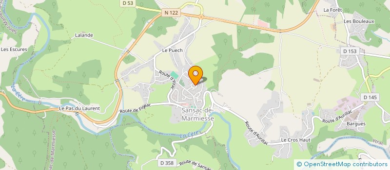 localisation de l'entreprise LOU GARAGNAS à SANSAC-DE-MARMIESSE
