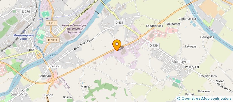 localisation de l'entreprise LOU JET  MONTAYRAL