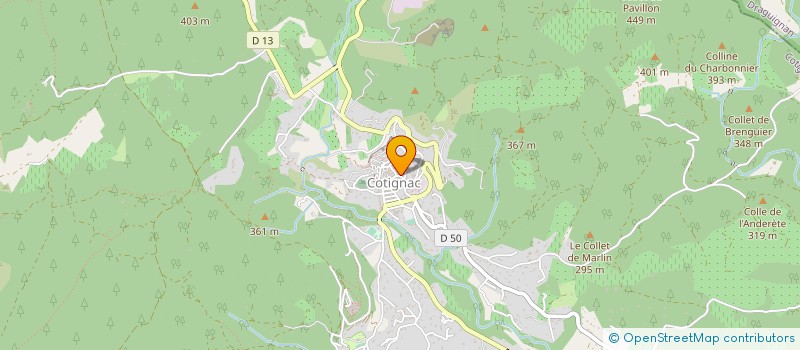 localisation de l'entreprise LOU MARRONIE  COTIGNAC