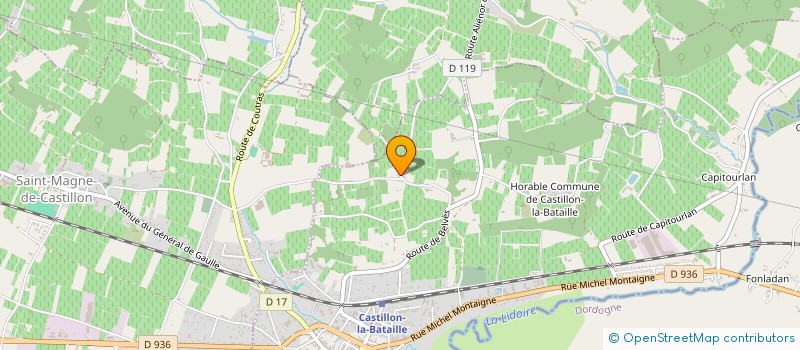 localisation de l'entreprise LOU PESCAYRES DOU PEYRAT  CASTILLON-LA-BATAILLE