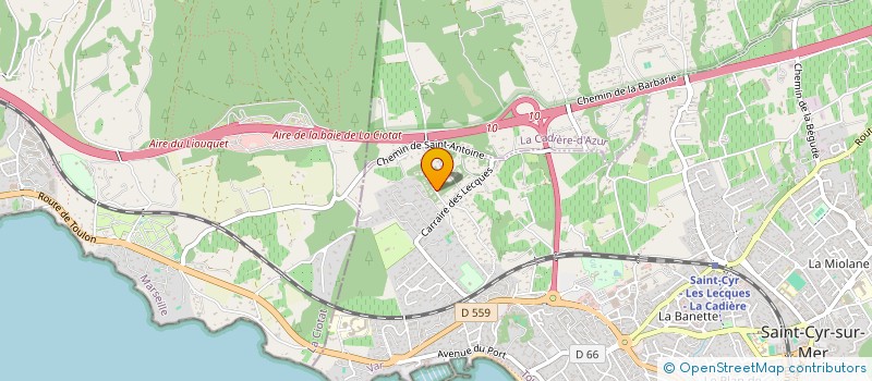 localisation de l'entreprise LOU VENT BLEU à SAINT-CYR-SUR-MER