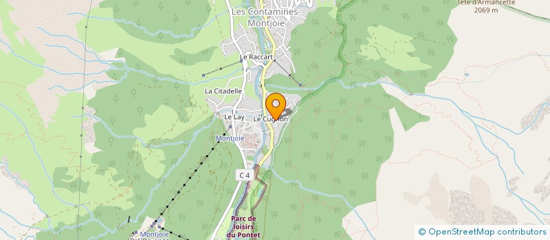 localisation de l'entreprise LOUAGA  LES CONTAMINES-MONTJOIE