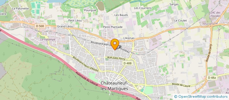 localisation de l'entreprise LOUAGE PLOMBERIE & CO à CHATEAUNEUF-LES-MARTIGUES