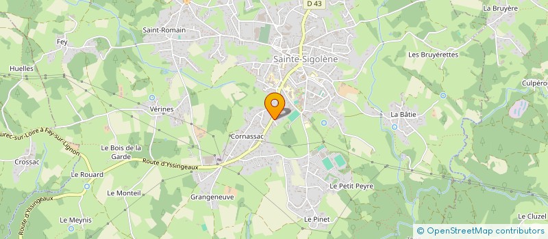 localisation de l'entreprise LOUANE & JULES à SAINTE-SIGOLENE