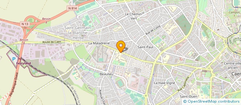 localisation de l'entreprise LOUANGE ET ART à CAEN