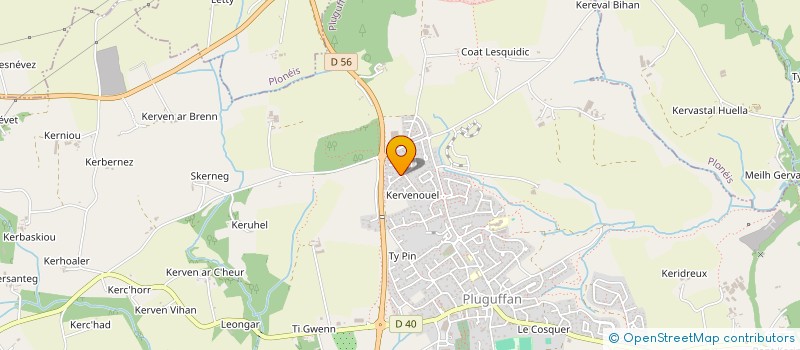 localisation de l'entreprise LOUARN PAYSAGE à PLUGUFFAN