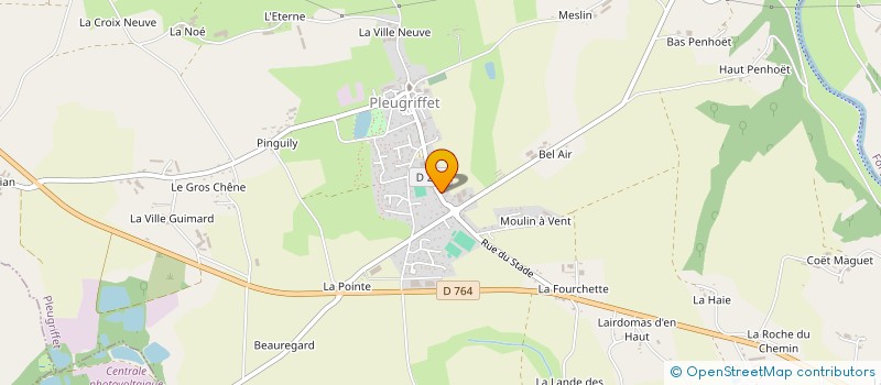 localisation de l'entreprise LOUARN TRANSPORTS  PLEUGRIFFET