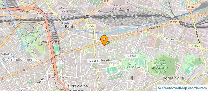 localisation de l'entreprise LOUAY SAS à PANTIN