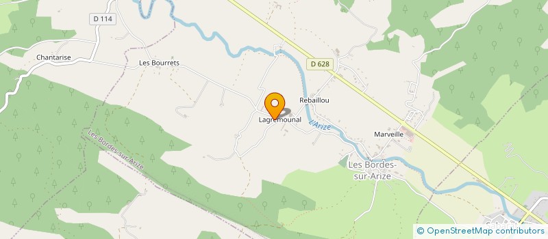 localisation de l'entreprise LOUBET ET FILS SCI à LES BORDES-SUR-ARIZE