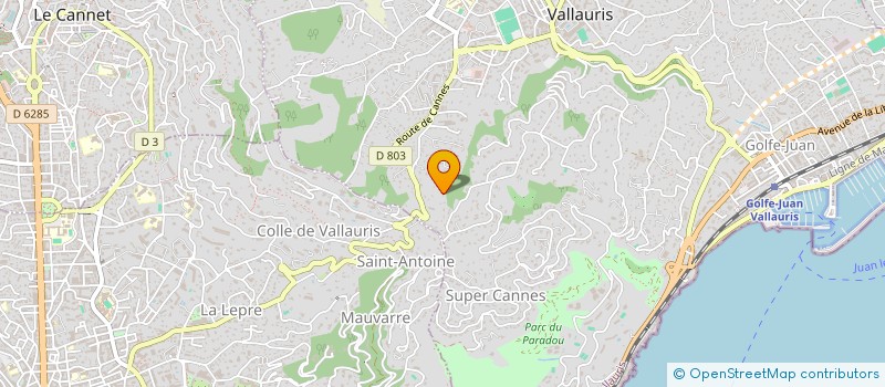 localisation de l'entreprise LOUCA GESTION à VALLAURIS