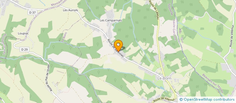 localisation de l'entreprise LOUCELLES  LE BORN