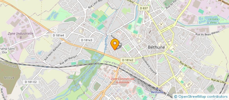 localisation de l'entreprise LOUCHART ET FILS à BETHUNE