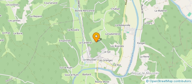 localisation de l'entreprise LOUCHEBEM CREATION à SAINT-LEON-SUR-VEZERE