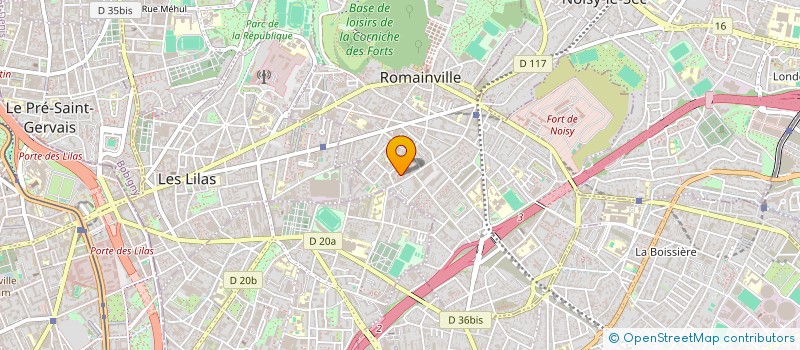 localisation de l'entreprise LOUD MEDIA à ROMAINVILLE