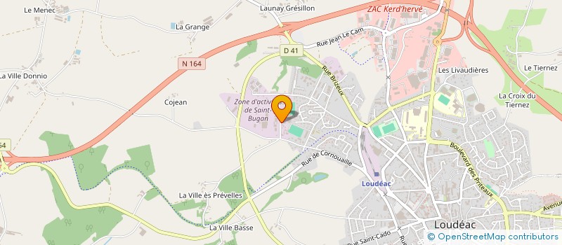 localisation de l'entreprise LOUDE BOX à LOUDEAC