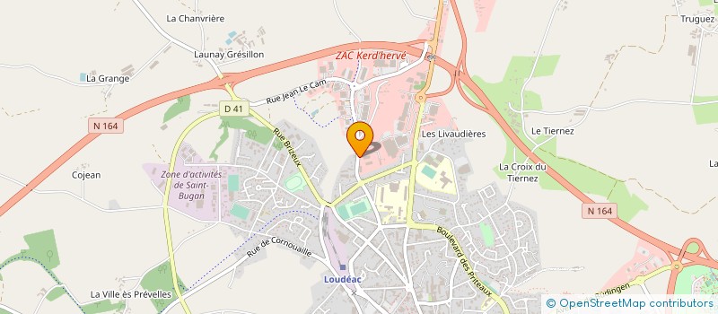 localisation de l'entreprise LOUDEAC à LOUDEAC