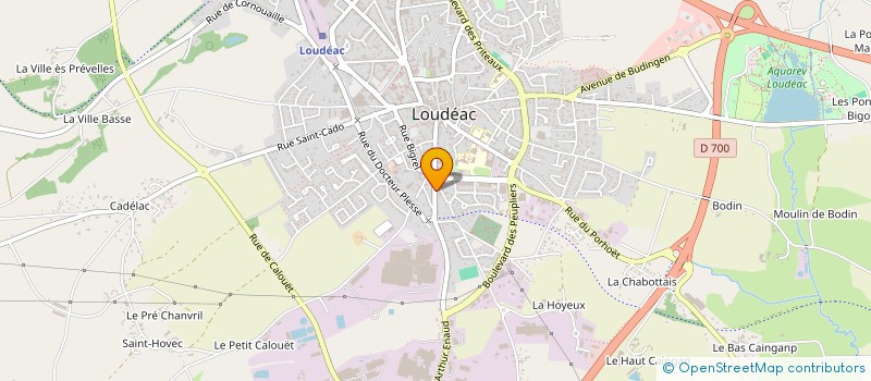 localisation de l'entreprise LOUDIEG à LOUDEAC