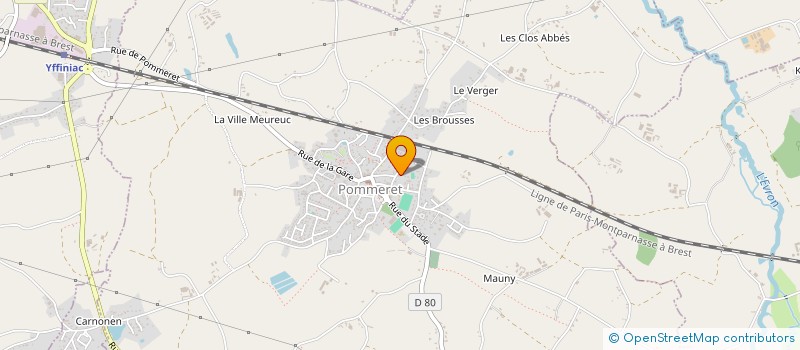 localisation de l'entreprise LOUEUR MEUBLE LECUYER LE BRAS  POMMERET