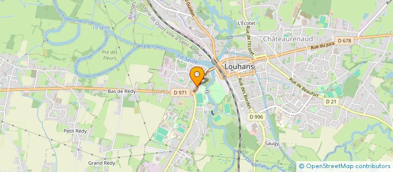 localisation de l'entreprise LOUHANS-CHATEAURENAUD UNIE & FORTE  LOUHANS