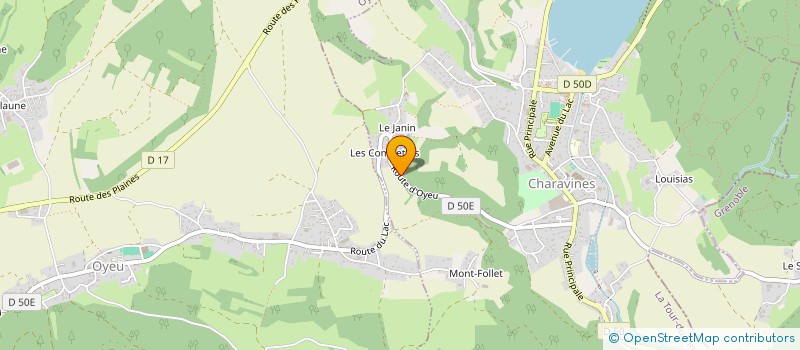 localisation de l'entreprise LOUINA-THERA  CHARAVINES