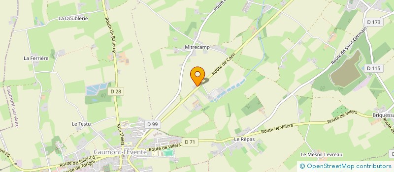 localisation de l'entreprise LOUIS ERIC à CAUMONT-SUR-AURE