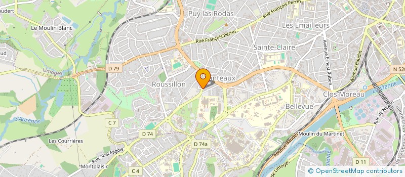 localisation de l'entreprise LOUIS FRANKY ROUSSILLON à LIMOGES