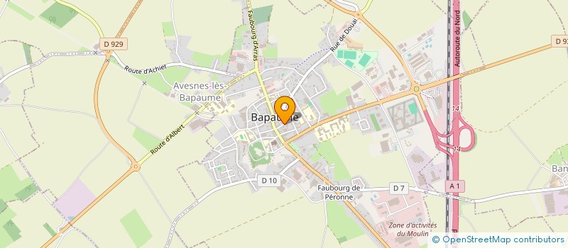 localisation de l'entreprise LOUIS LUBRET à BAPAUME