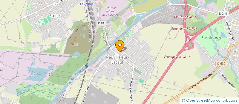 localisation de l'entreprise LOUIS PASTEUR  NEUVILLE-SUR-ESCAUT