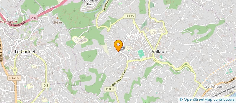 localisation de l'entreprise LOUISA à VALLAURIS