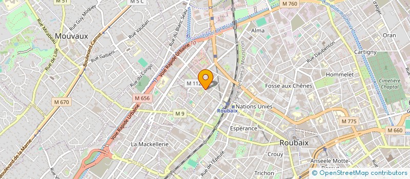 localisation de l'entreprise LOUISE  ROUBAIX