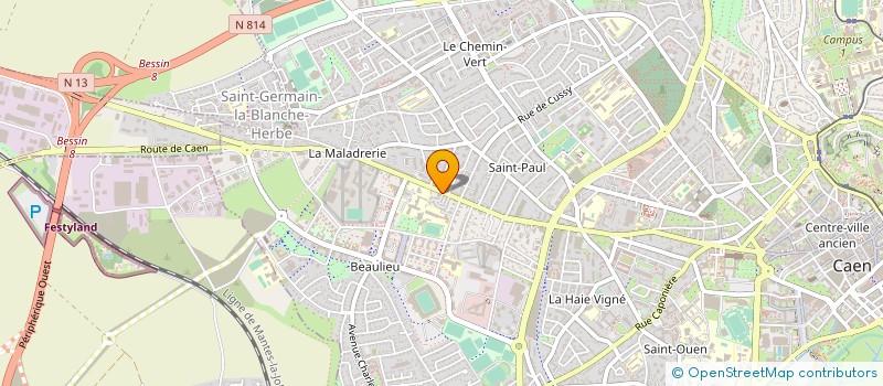 localisation de l'entreprise LOUISE-MARIE HAIZE - KINESITHERAPEUTE  CAEN