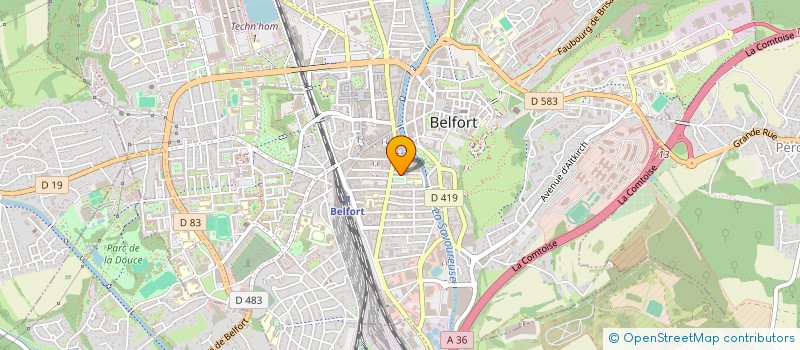 localisation de l'entreprise LOUISON à BELFORT