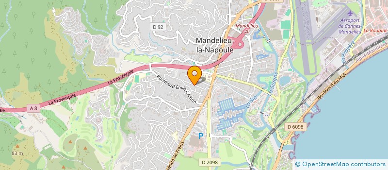 localisation de l'entreprise LOULEVENT à MANDELIEU-LA-NAPOULE