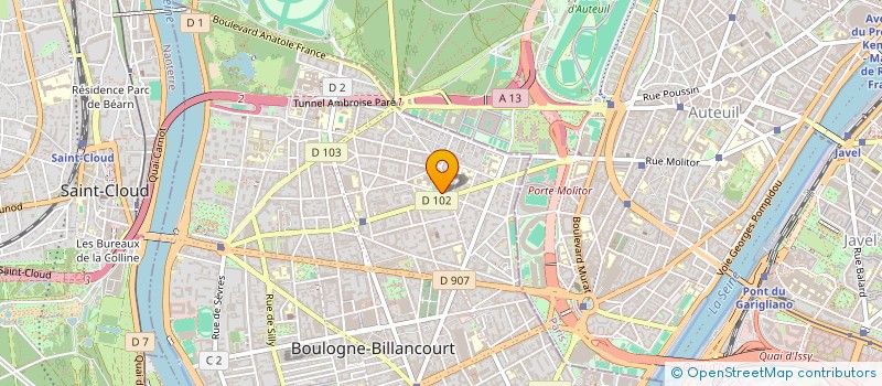 localisation de l'entreprise LOULOU MARKET à BOULOGNE-BILLANCOURT