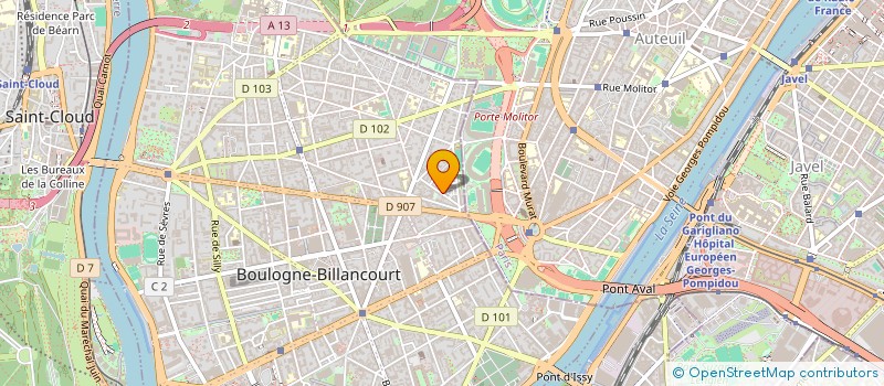 localisation de l'entreprise LOUMIRA à BOULOGNE-BILLANCOURT
