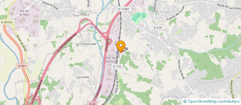 localisation de l'entreprise LOUNET  USSAC