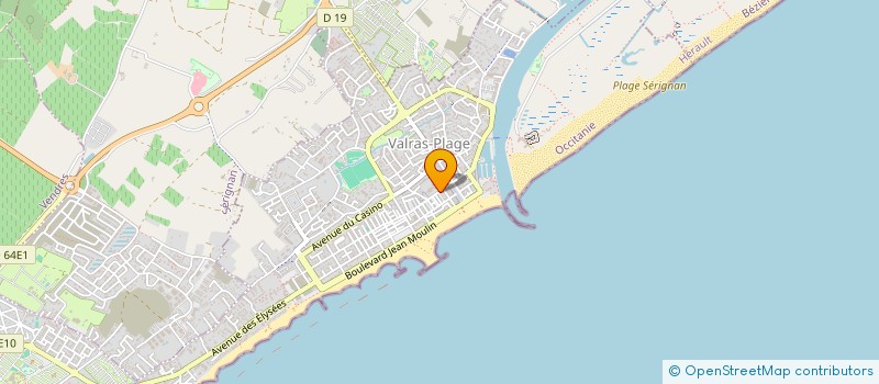 localisation de l'entreprise LOUNGE 13  VALRAS-PLAGE