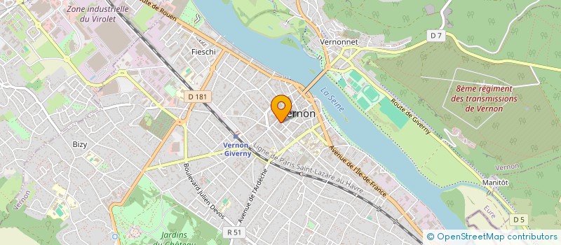 localisation de l'entreprise LOUNORA à VERNON
