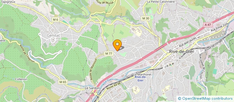 localisation de l'entreprise LOUP BAR TEAM  RIVE-DE-GIER