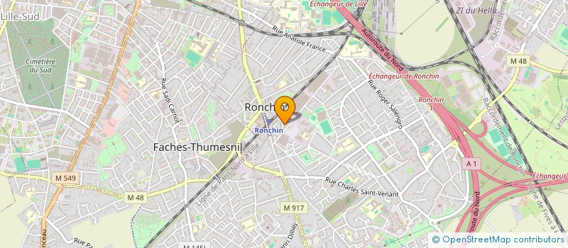 localisation de l'entreprise LOUP BLANC à RONCHIN