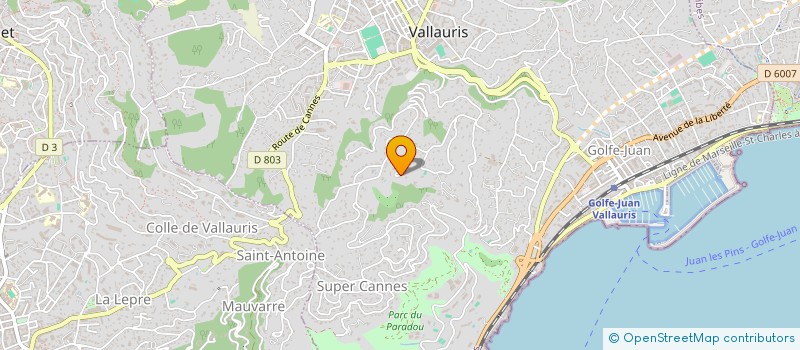 localisation de l'entreprise LOUP DE MER à VALLAURIS