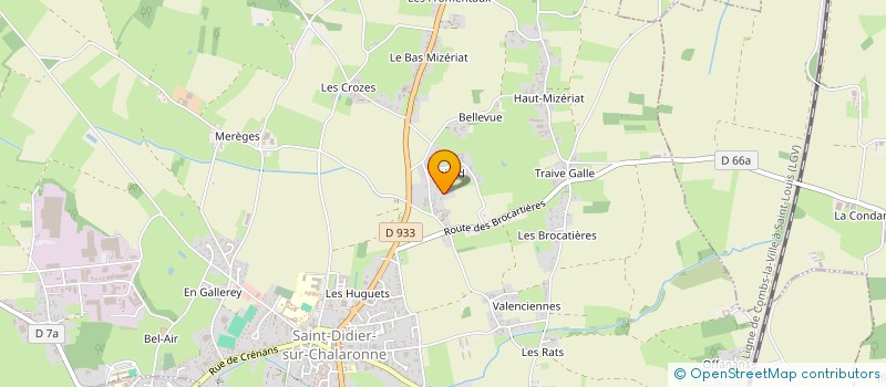 localisation de l'entreprise LOUP PASCAL MACONNERIE à SAINT-DIDIER-SUR-CHALARONNE