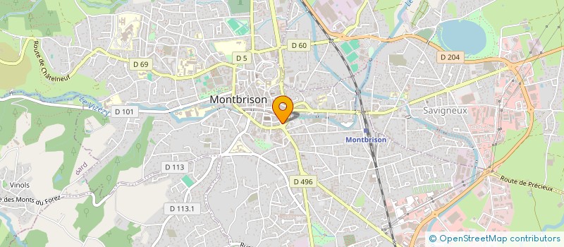 localisation de l'entreprise LOUPOTE  MONTBRISON