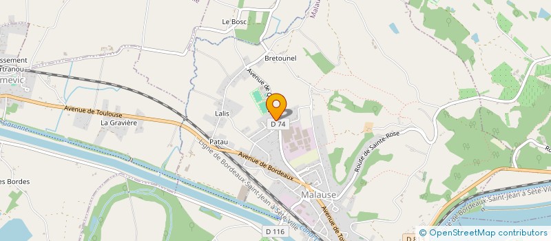 localisation de l'entreprise LOUPRADET  MALAUSE