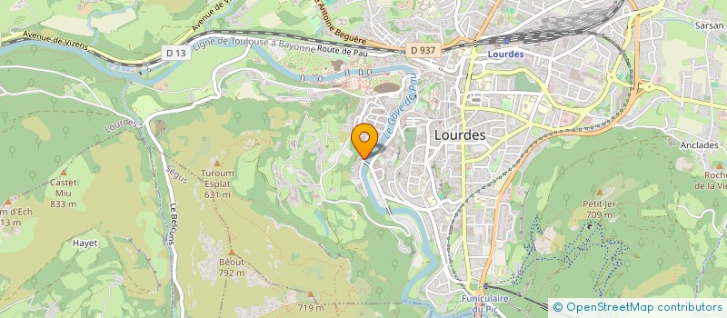 localisation de l'entreprise LOURDES  LOURDES