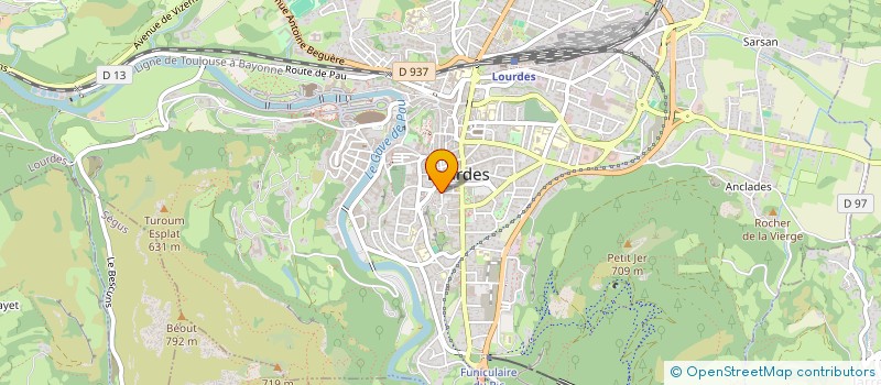 localisation de l'entreprise LOURDES CANCER ESPERANCE  LOURDES