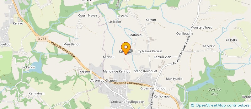 localisation de l'entreprise LOURENCO à ST EVARZEC