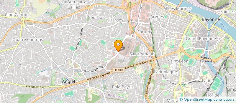 localisation de l'entreprise LOUREY à ANGLET