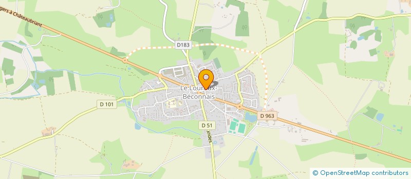 localisation de l'entreprise LOUROUX INITIATIVES à VAL D'ERDRE-AUXENCE